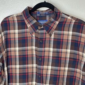 Pendleton XL Canterbury Cloth Plaid Button-up Long Sleeve Shirt Wool Cotton NWOT